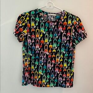 Alice + Olivia Multicolor Graphic T-Shirt